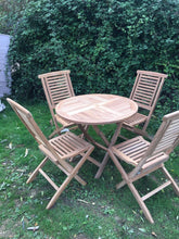 Load image into Gallery viewer, Bistro 90cm table set with 4 chairs
